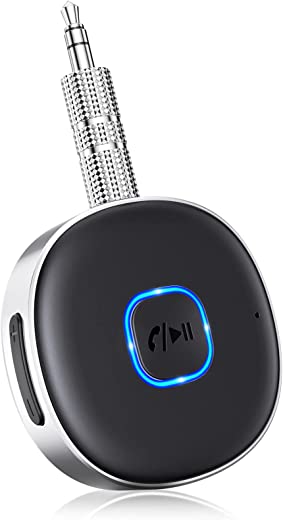 Mohard Receptor Bluetooth 5.0, AUX Adaptador Bluetooth Coche Audio Jack  3.5mm para Estéreo Domestico/Altavoz/Auriculares con Cable, Llamadas Manos  Libres y Conexión Dual, Tiempo de Reproducción 16H 12,90 - Regalos para  Hombres